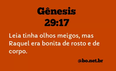 Gênesis 29:17 NTLH