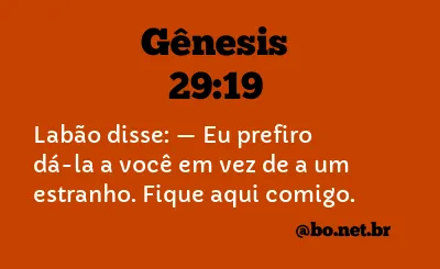 Gênesis 29:19 NTLH