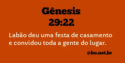 Gênesis 29:22 NTLH