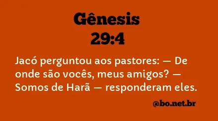 Gênesis 29:4 NTLH