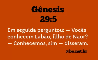 Gênesis 29:5 NTLH