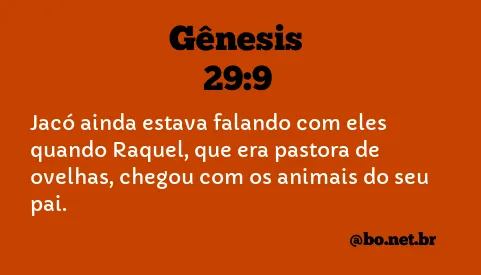 Gênesis 29:9 NTLH