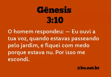 Gênesis 3:10 NTLH