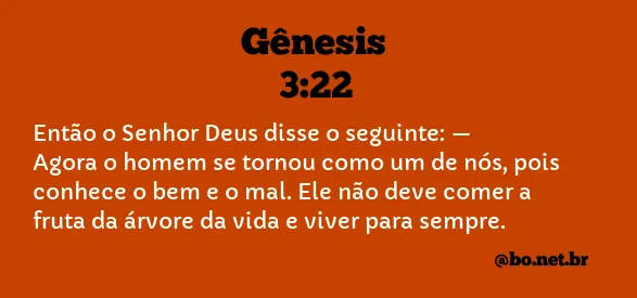 Gênesis 3:22 NTLH