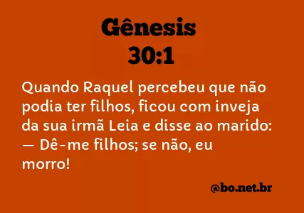 Gênesis 30:1 NTLH