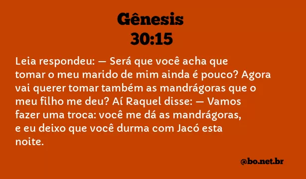 Gênesis 30:15 NTLH