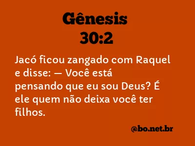 Gênesis 30:2 NTLH