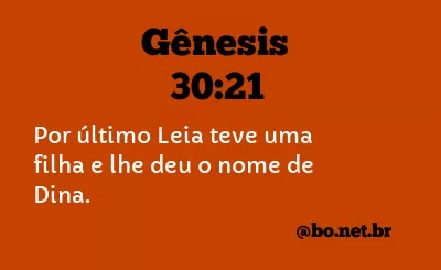 Gênesis 30:21 NTLH