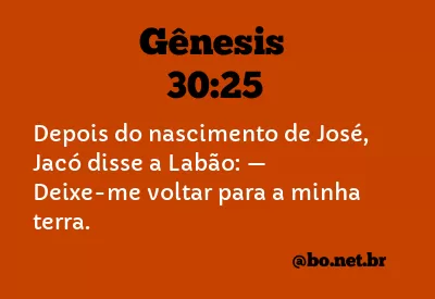 Gênesis 30:25 NTLH