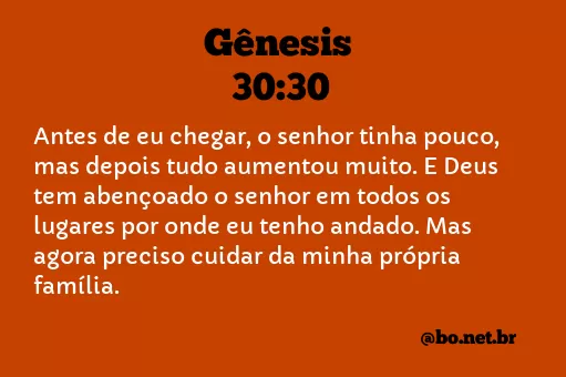 Gênesis 30:30 NTLH