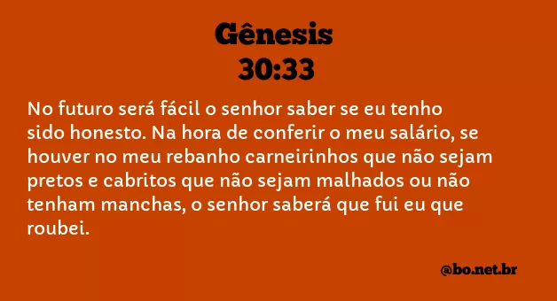 Gênesis 30:33 NTLH