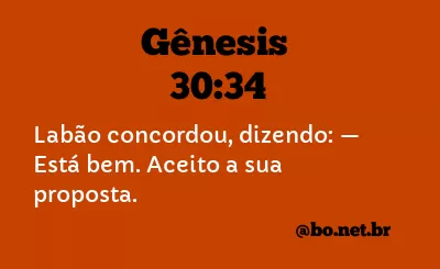 Gênesis 30:34 NTLH