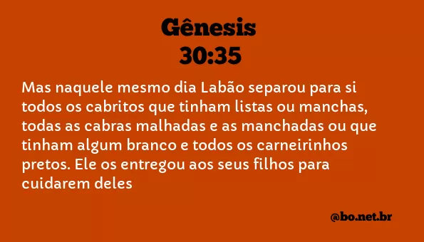 Gênesis 30:35 NTLH