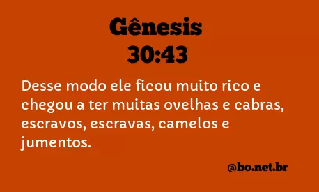 Gênesis 30:43 NTLH