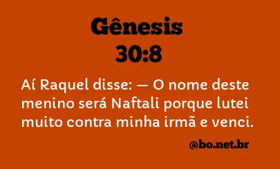 Gênesis 30:8 NTLH