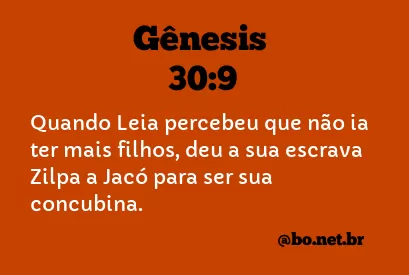 Gênesis 30:9 NTLH