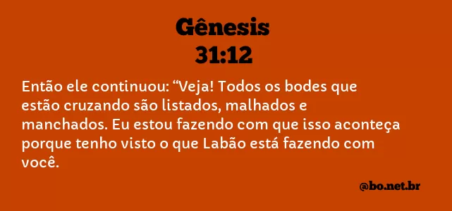Gênesis 31:12 NTLH