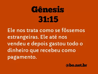 Gênesis 31:15 NTLH