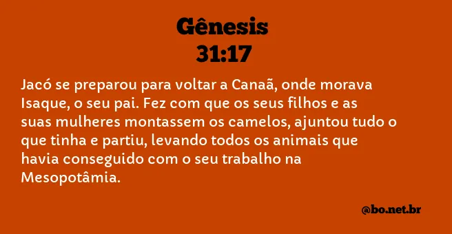 Gênesis 31:17 NTLH