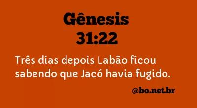 Gênesis 31:22 NTLH
