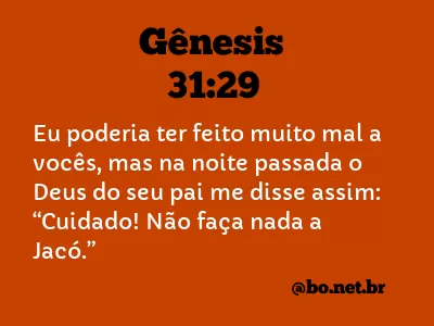 Gênesis 31:29 NTLH
