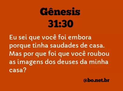 Gênesis 31:30 NTLH