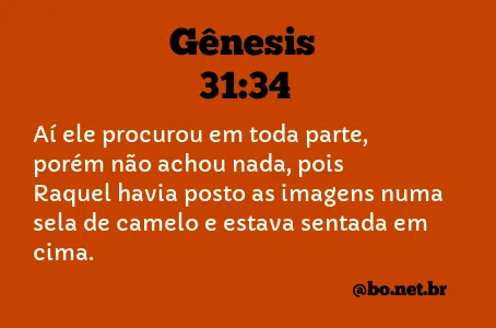 Gênesis 31:34 NTLH