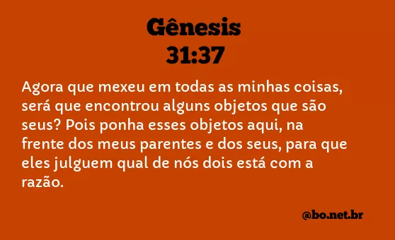 Gênesis 31:37 NTLH