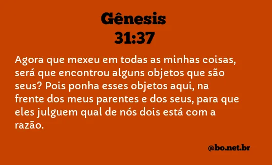 Gênesis 31:37 NTLH