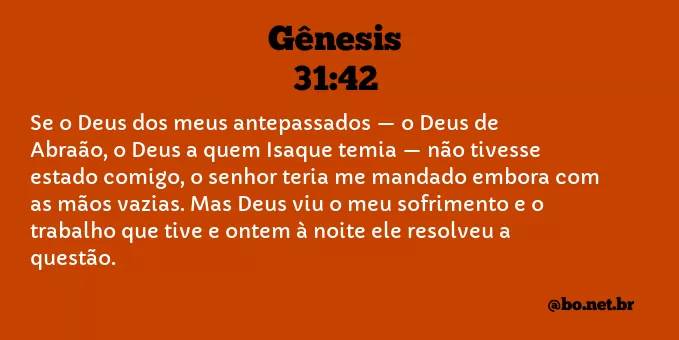 Gênesis 31:42 NTLH