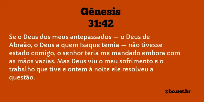 Gênesis 31:42 NTLH