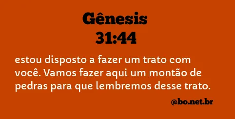 Gênesis 31:44 NTLH