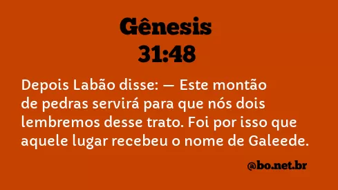 Gênesis 31:48 NTLH