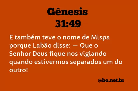 Gênesis 31:49 NTLH