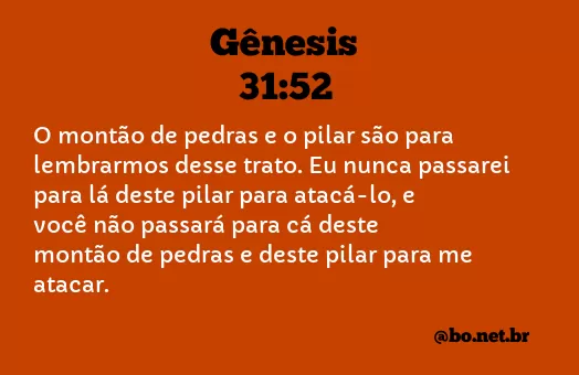 Gênesis 31:52 NTLH