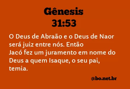 Gênesis 31:53 NTLH