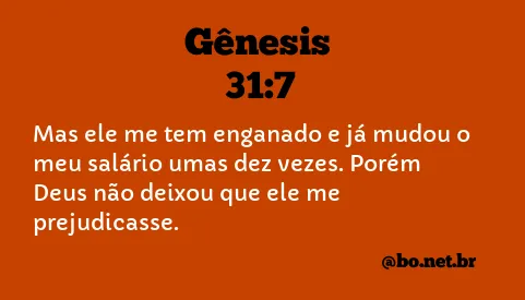 Gênesis 31:7 NTLH