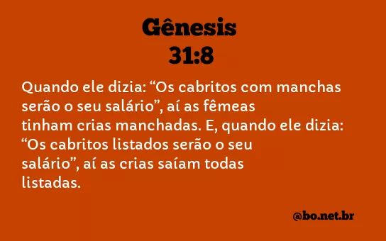 Gênesis 31:8 NTLH