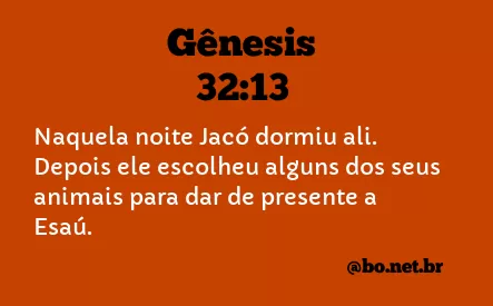 Gênesis 32:13 NTLH