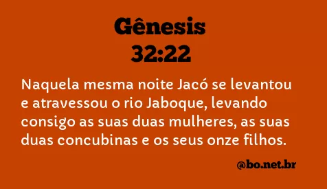Gênesis 32:22 NTLH
