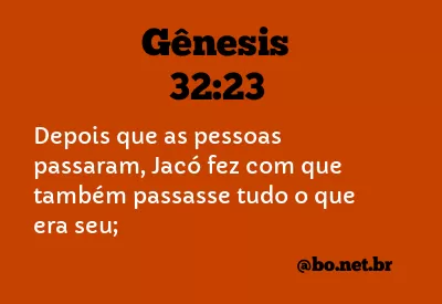 Gênesis 32:23 NTLH