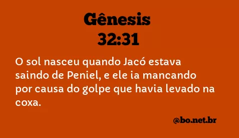 Gênesis 32:31 NTLH