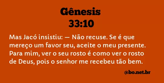 Gênesis 33:10 NTLH
