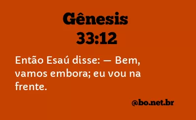 Gênesis 33:12 NTLH