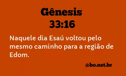 Gênesis 33:16 NTLH