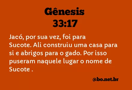 Gênesis 33:17 NTLH