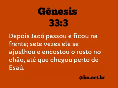 Gênesis 33:3 NTLH