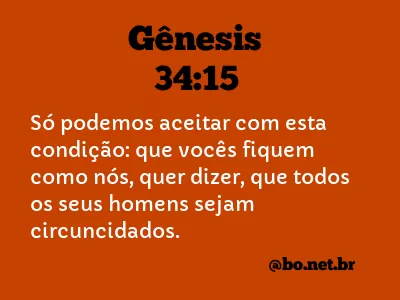 Gênesis 34:15 NTLH