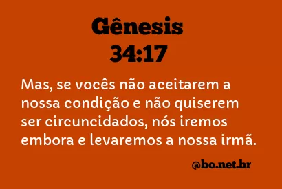 Gênesis 34:17 NTLH