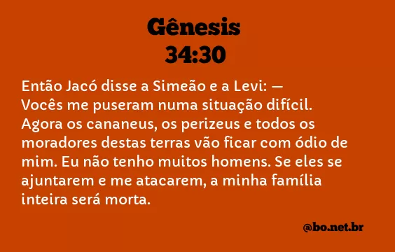 Gênesis 34:30 NTLH